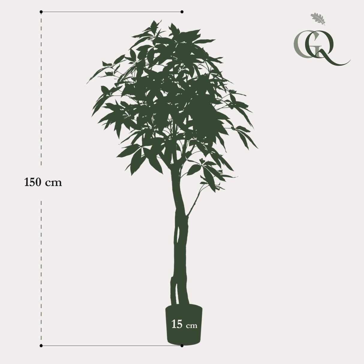 Livraison plante Pachira Aquatica plante artificielle - h150cm, Ø17cm