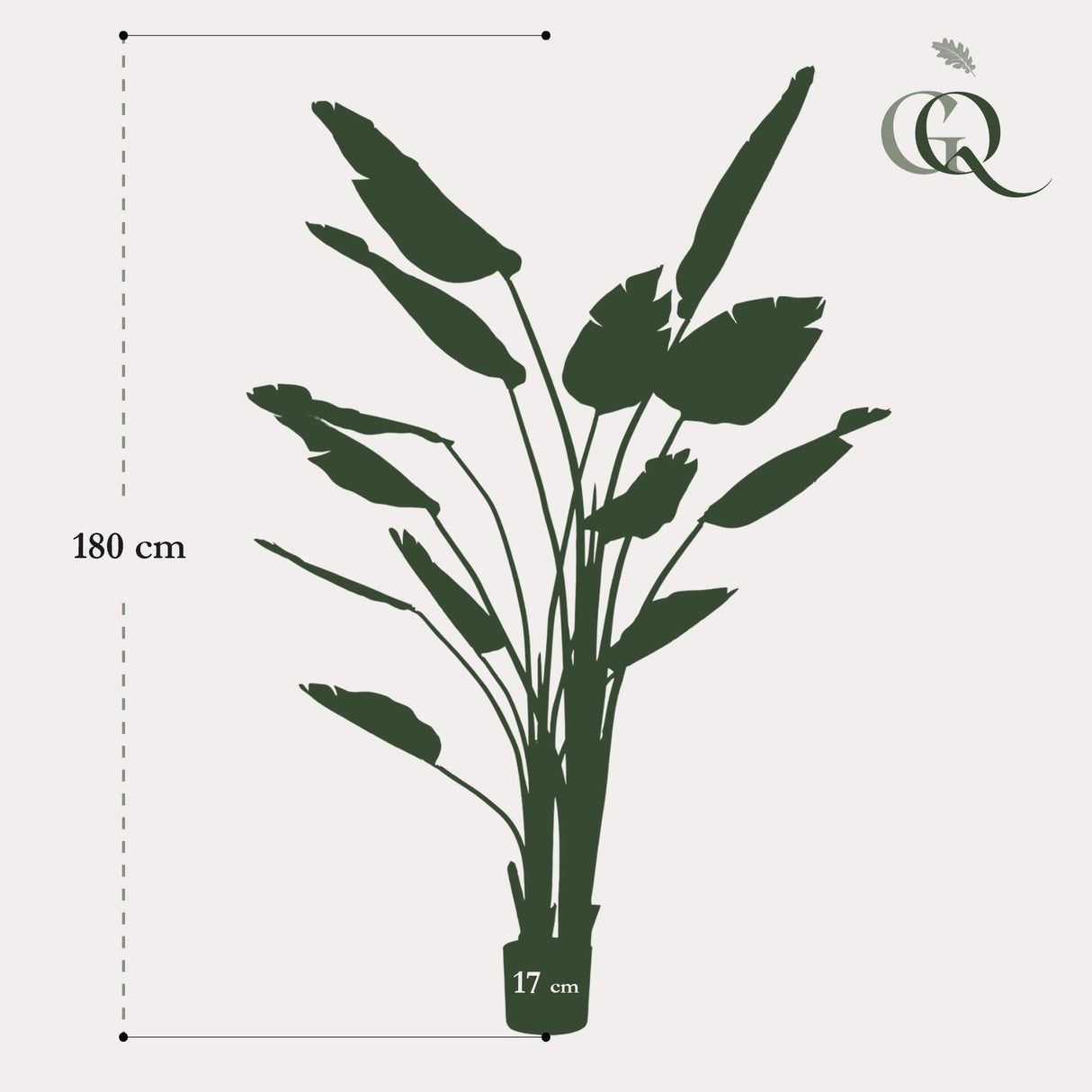 Livraison plante Strelitzia Nicolai plante artificielle - h180cm, Ø17cm