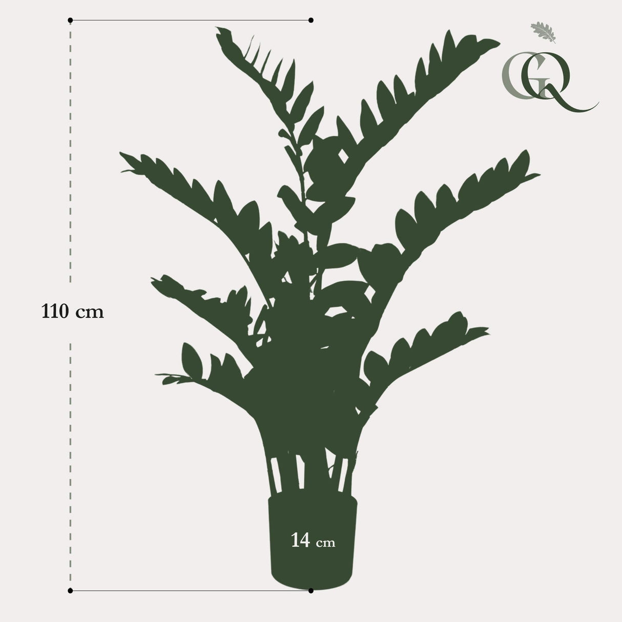 Livraison plante Zamioculcas plante artificielle - h110cm, Ø13cm