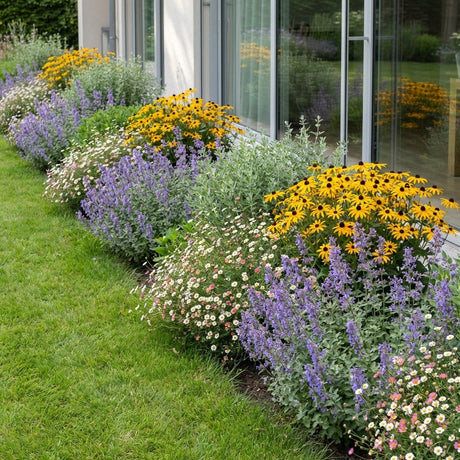 Pack Façade Plein Soleil Blanc & Jaune & Violet - 18 plantes — photo 2