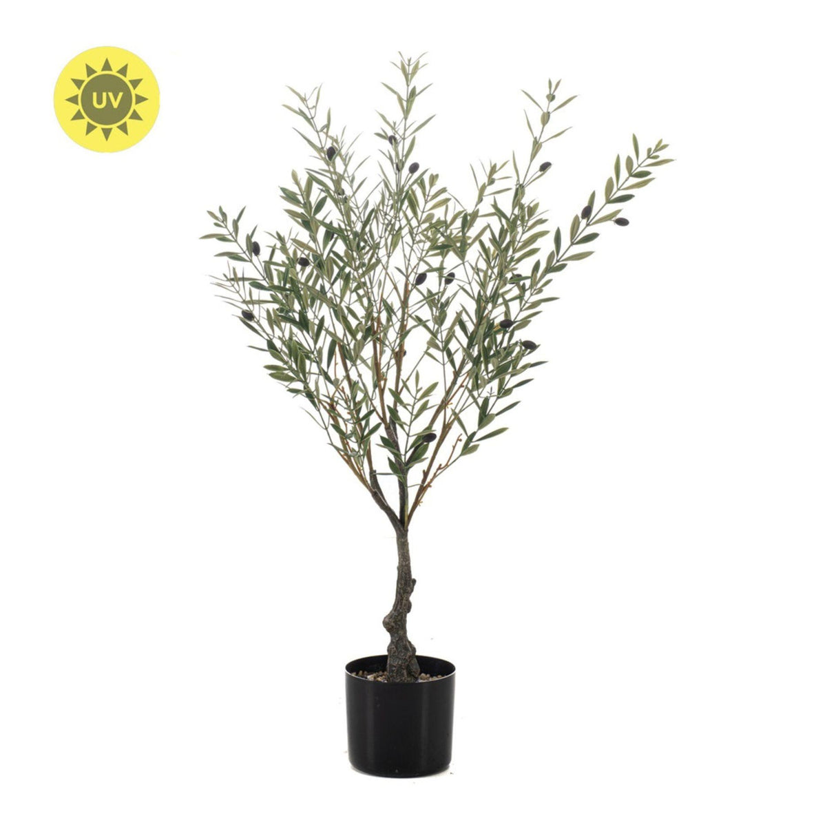 Künstlicher Olivenbaum im Topf - Kunstpflanze - UV - 90 cm