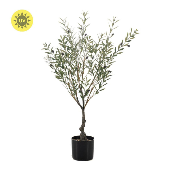 Künstlicher Olivenbaum im Topf - Kunstpflanze - UV - 90 cm