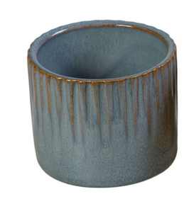 Mini cache-pot Linnea bleu brume - céramique - pour pot Ø6 cm