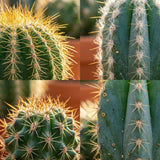 Mini-Kakteen-Mix – 3 Stück – Ø 8,1 cm – Höhe: 5-10 cm – Terrakotta-Töpfe