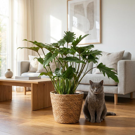 Green boutiQ - Zimmerpflanze - Philodendron - Philodendron Xanadu - Grün - Pflegeleicht - 1 Pflanze - Topf 19cm - Höhe 60cm
